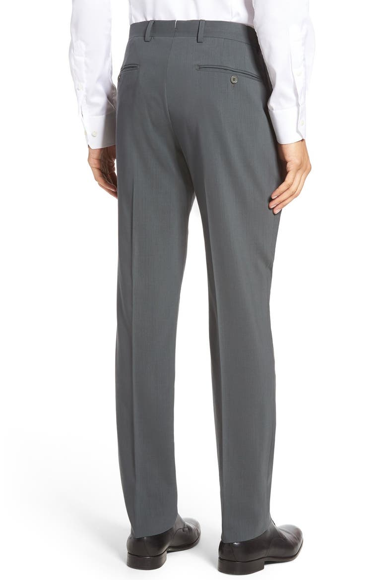 Flat Front Travel Trousers, Alternate, color, BROWN