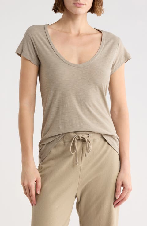 Deep V-Neck T-Shirt