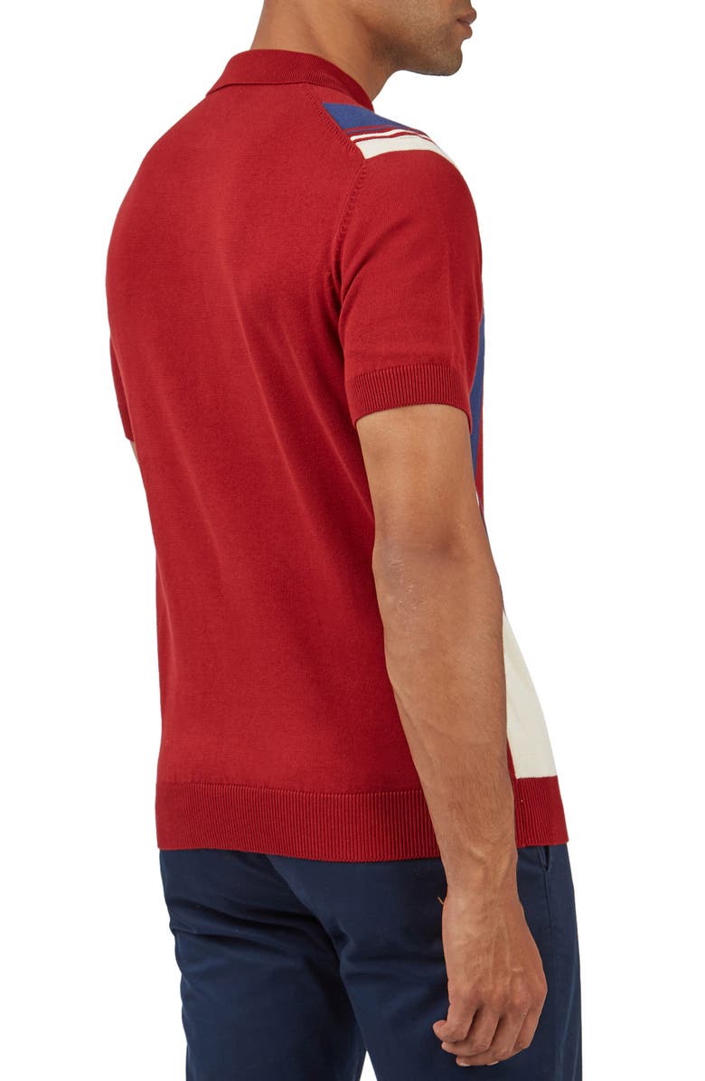 Ben Sherman Vertical Stripe Polo Sweater, Alternate, color, 