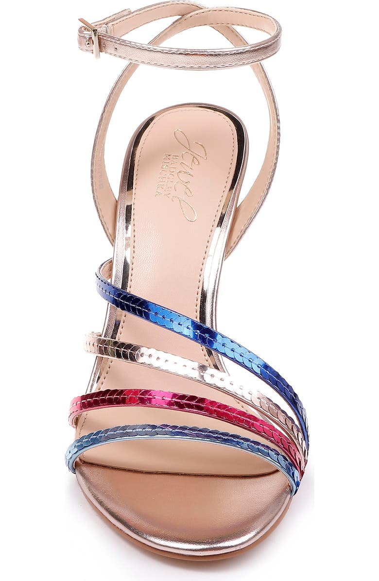 Jewel Badgley Mischka Devonee Sequin Sandal, Alternate, color,