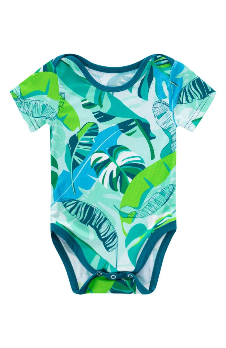 Coco Moon Backyard Oasis Bodysuit, Main, color, Green
