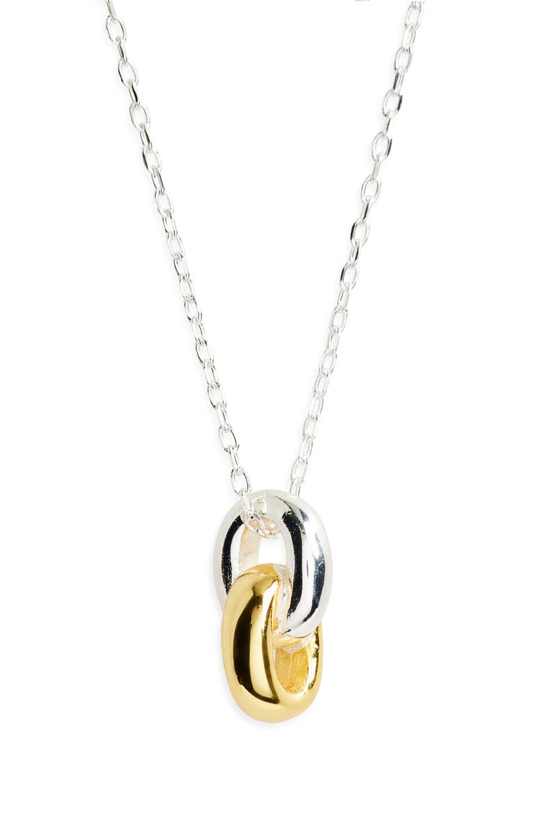 ARGENTO VIVO Two-Tone Pendant Necklace, Alternate, color, Gold/ Silver