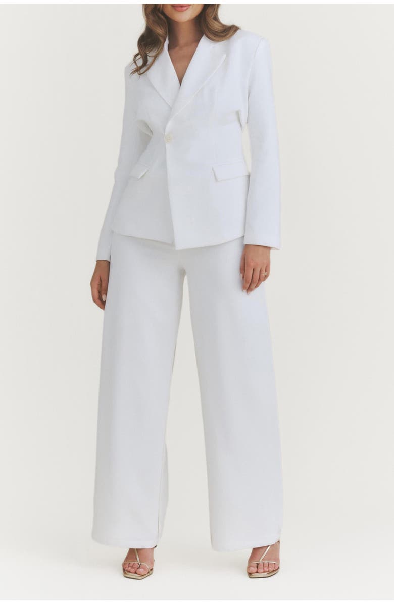 Six Stories Blake Tailored Wide Leg Pants, Alternate, color, White