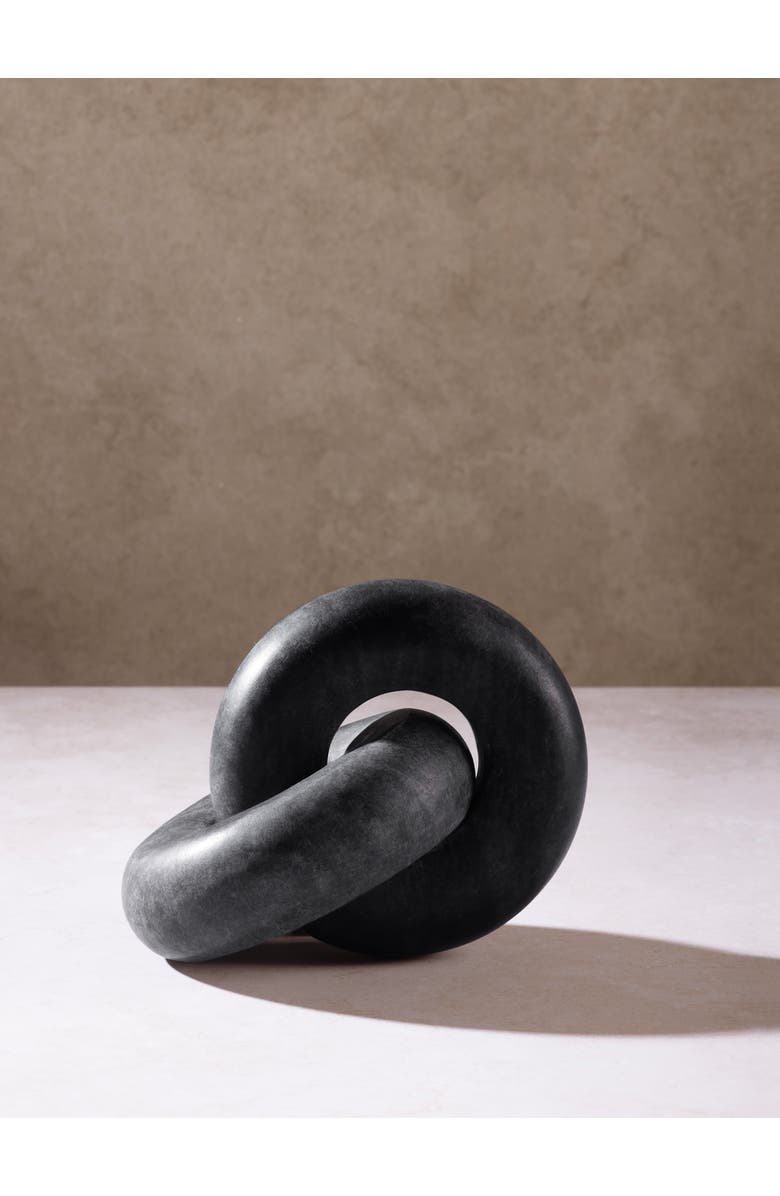 GAURI KOHLI Munich Marble Knot Sculpture, Alternate, color, Midnight Black