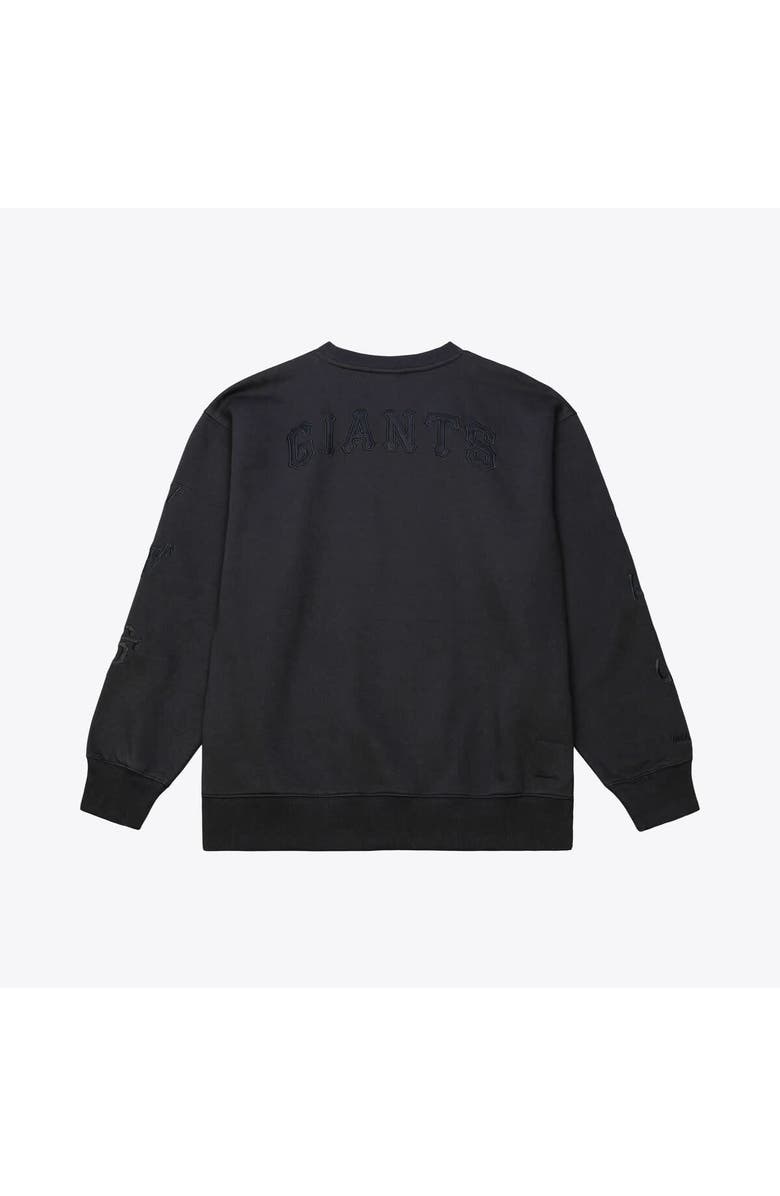 Mitchell & Ness Men's Mitchell & Ness Black San Francisco Giants Phantom Fleece Crewneck Sweatshirt, Alternate, color, Black