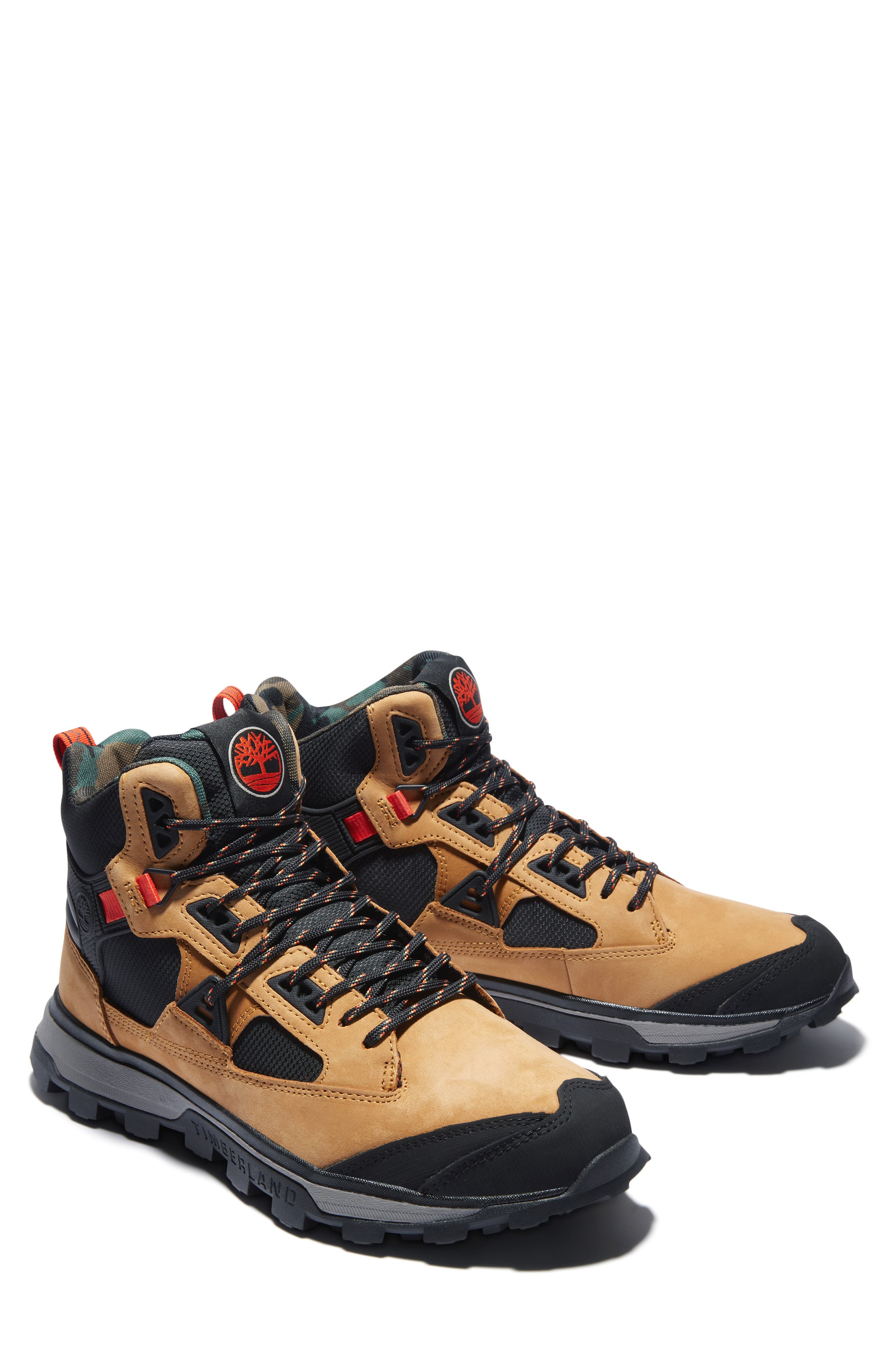 Timberland Treeline Hiking Boot, Main, color, Wheat Nubuck W Camo