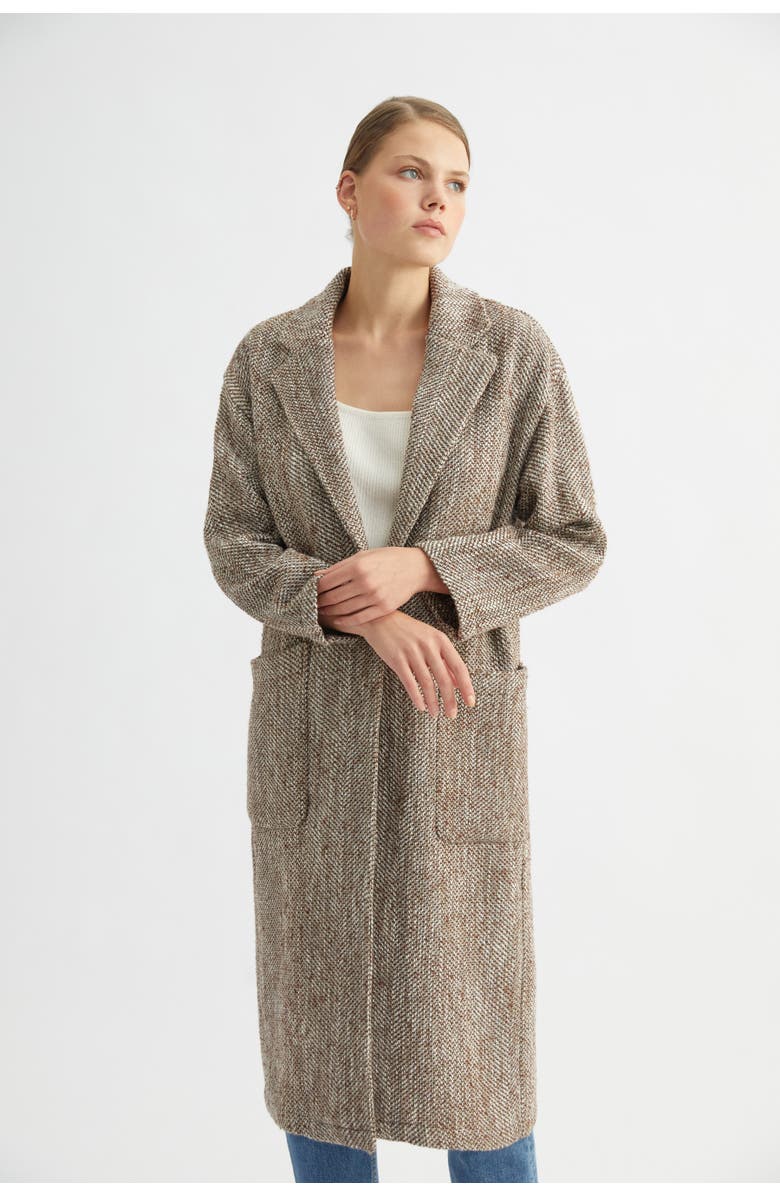 Labeca London Oversized Herringbone Coat, Alternate, color,