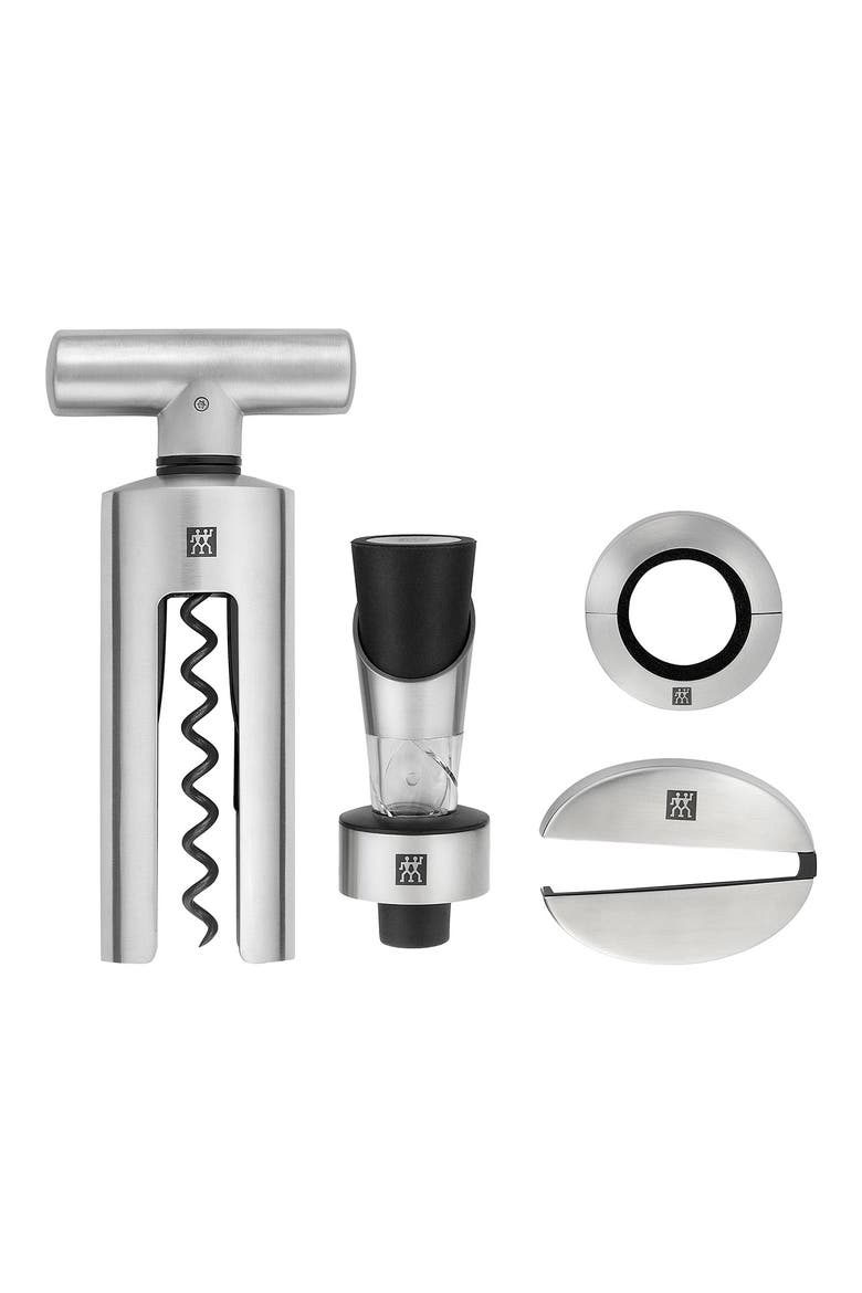 Sommelier 4-Piece Stainless Steel Wine Tool Set, Main, color, STAINLESS STEEL
