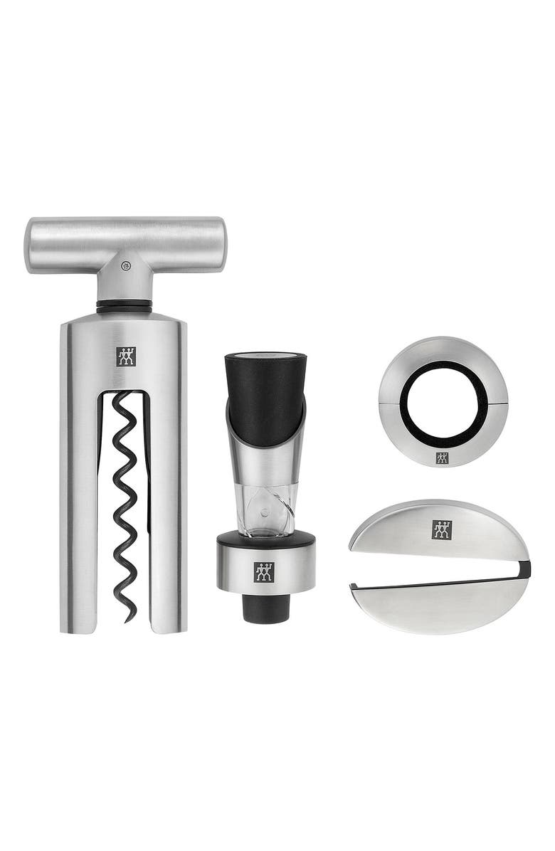 ZWILLING Sommelier 4-Piece Stainless Steel Wine Tool Set, Main, color, Stainless Steel