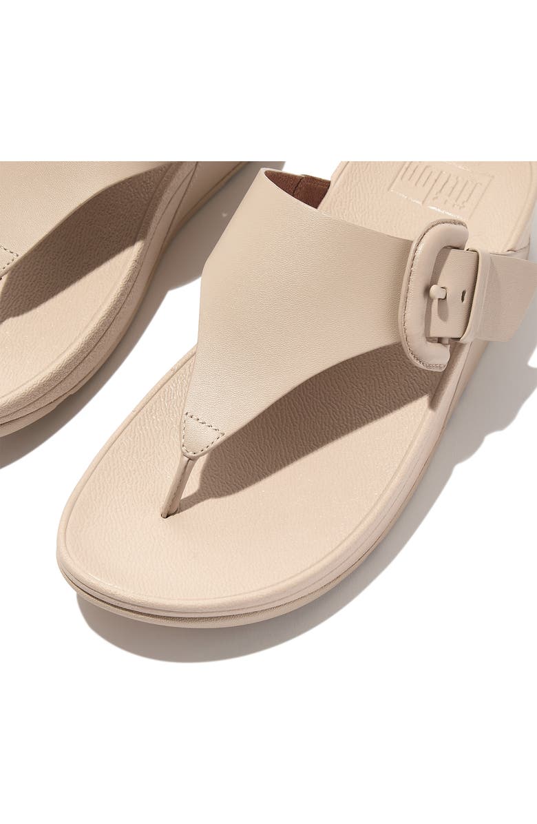 FitFlop Lulu Covered Buckle Wedge Sandal, Alternate, color,