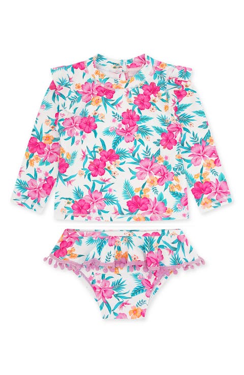 Kids' Play Day Two-Piece Long Sleeve Rashguard Swimsuit (Baby & Toddler)