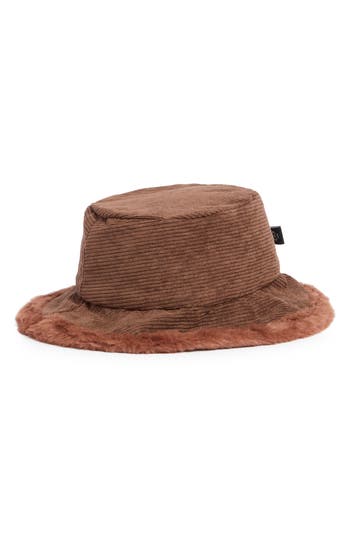 Nanette Lepore Corduroy Bucket Hat In Brown