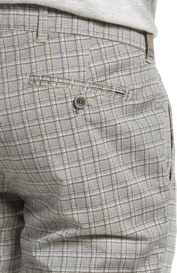 Brax Felix Plaid Stretch Cotton Flat Front Pants | Nordstromrack