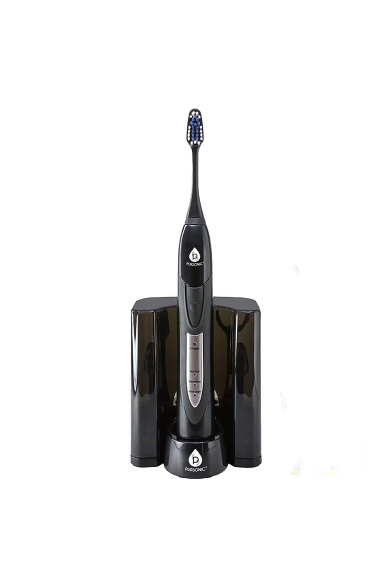 Sonic Movement Rechargeable Electric Toothbrush, Main, color, BLACK