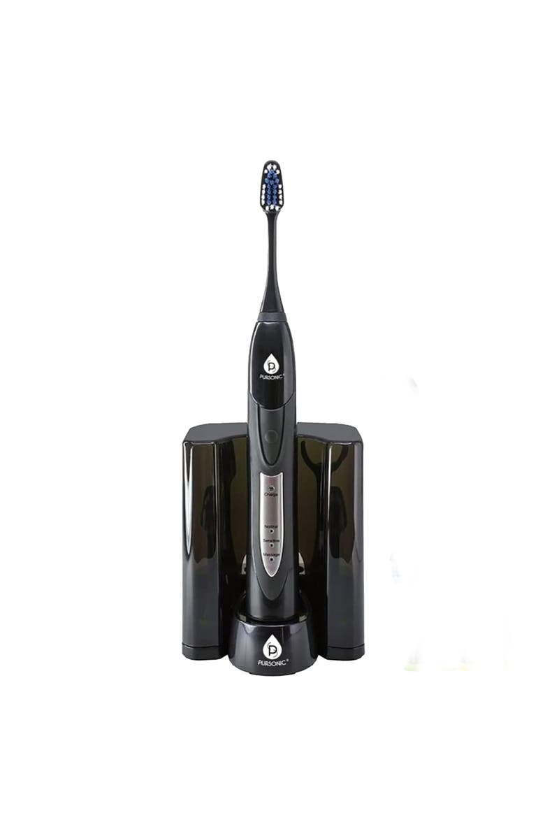 PURSONIC Sonic Movement Rechargeable Electric Toothbrush, Main, color, Black