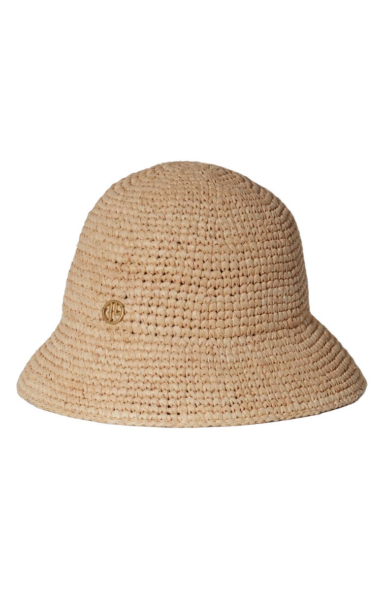 Janessa Leoné Pierce Raffia Straw Hat, Main, color, 