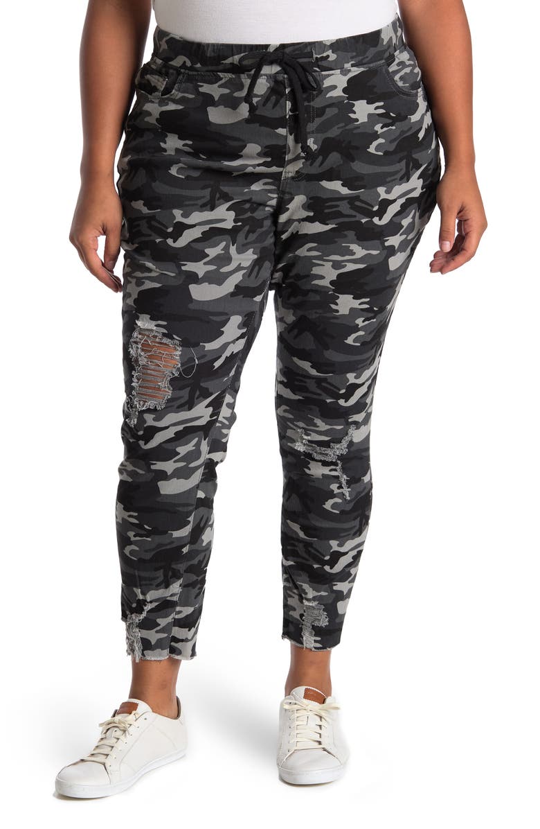 ROYALTY FOR ME High Rise Twill Joggers, Main, color, 