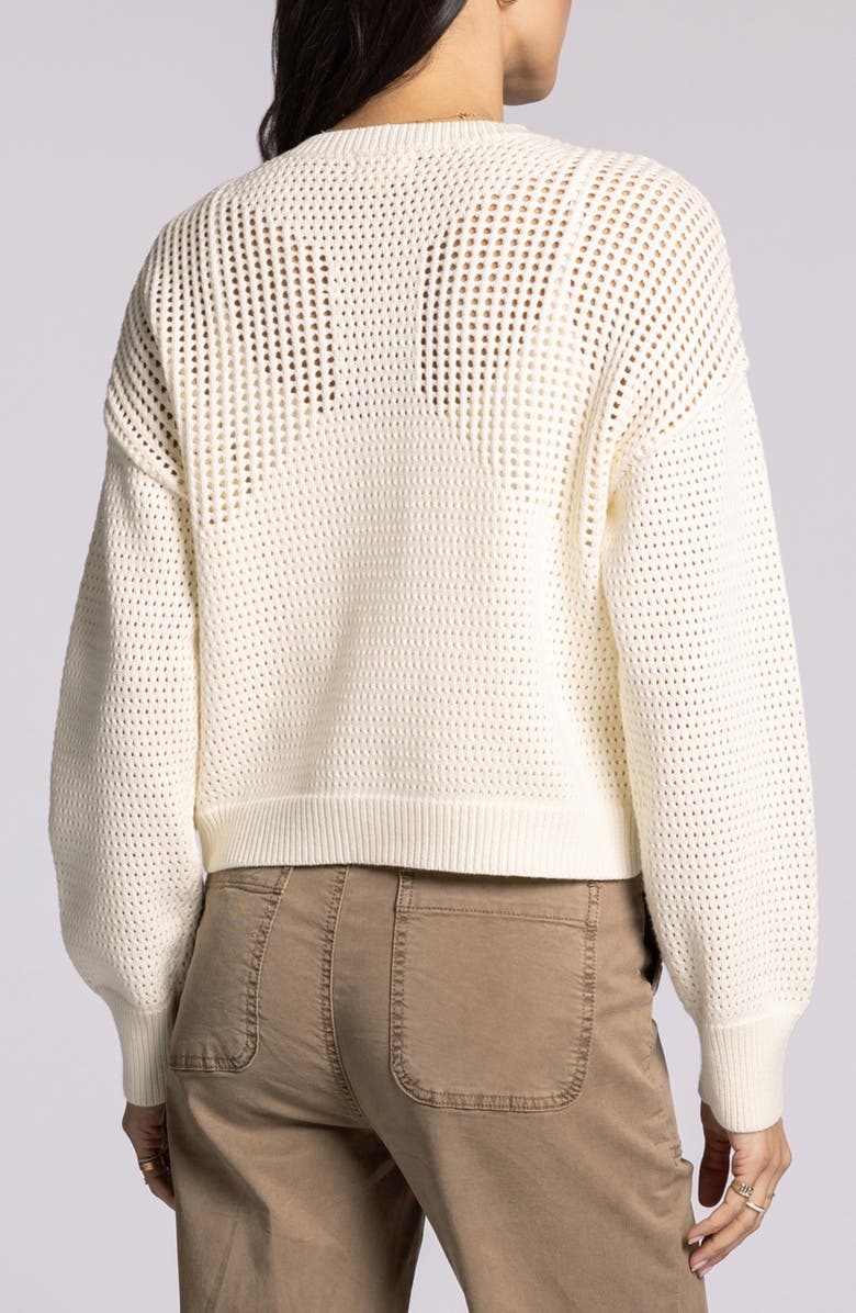 Thread & Supply Jasmine Cotton Mesh Sweater, Alternate, color, Off White