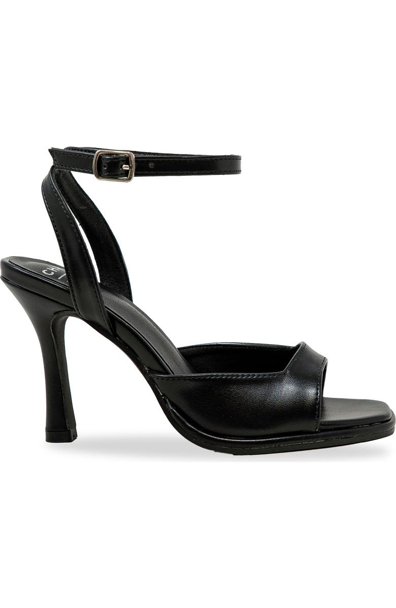 CHASE AND CHLOE Open Toe Ankle Strap Sandal, Alternate, color, Black