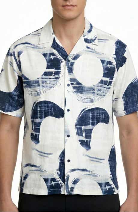 Report Collection Abstract Print Camp Shirt