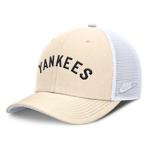 Men's Nike  Natural New York Yankees Cooperstown Collection Dri-FIT Rise Trucker Adjustable Hat