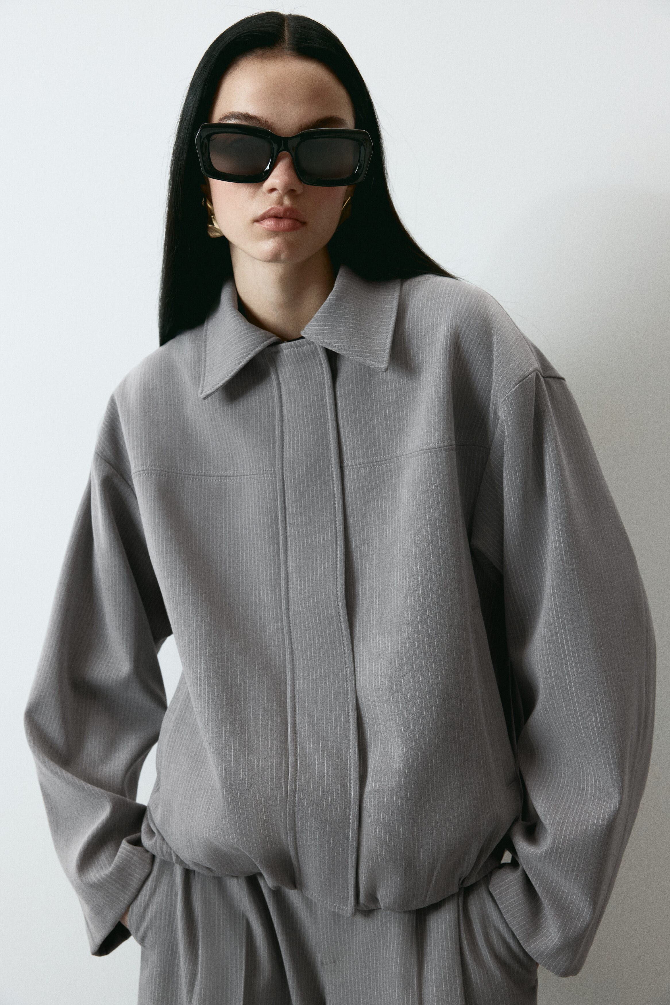 Collared Bomber Jacket - image 2