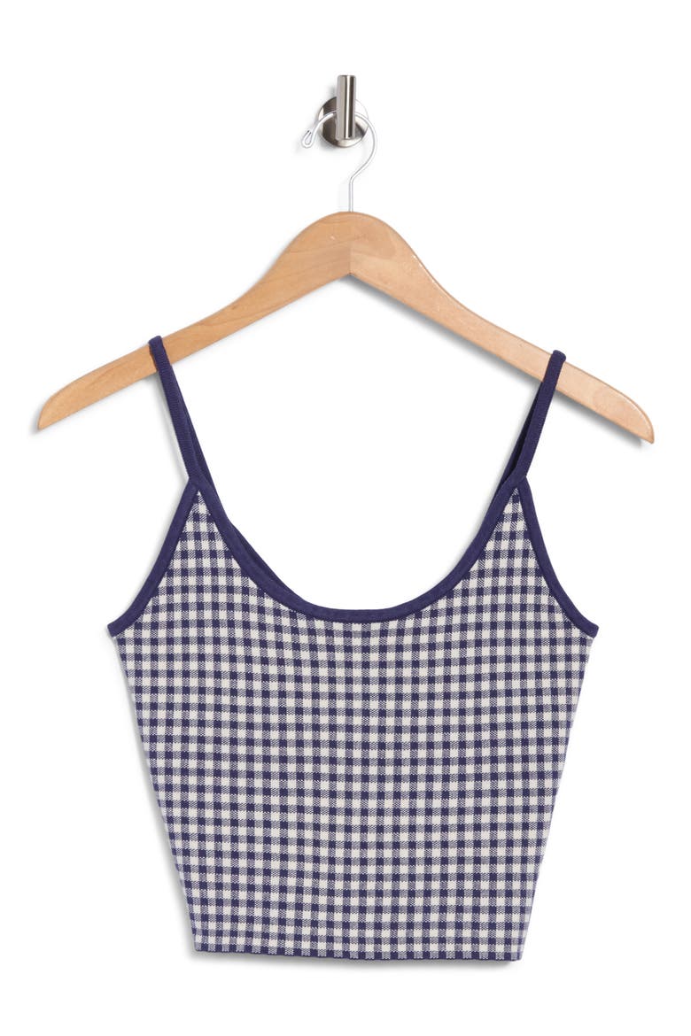 The Keepsake Gingham Tank, Main, color, NAVY GINGHAM