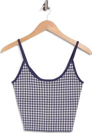 Good American The Keepsake Gingham Tank