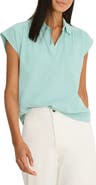 NIC+ZOE Coastal Crinkle Cotton Blend Top