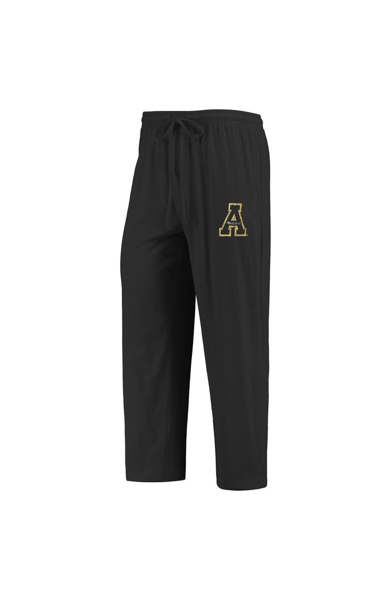 CONCEPTS SPORT Men's Concepts Sport Black/Heathered Charcoal Appalachian State Mountaineers Meter Long Sleeve T-Shirt & Pants Sleep Set, Alternate, color, Black