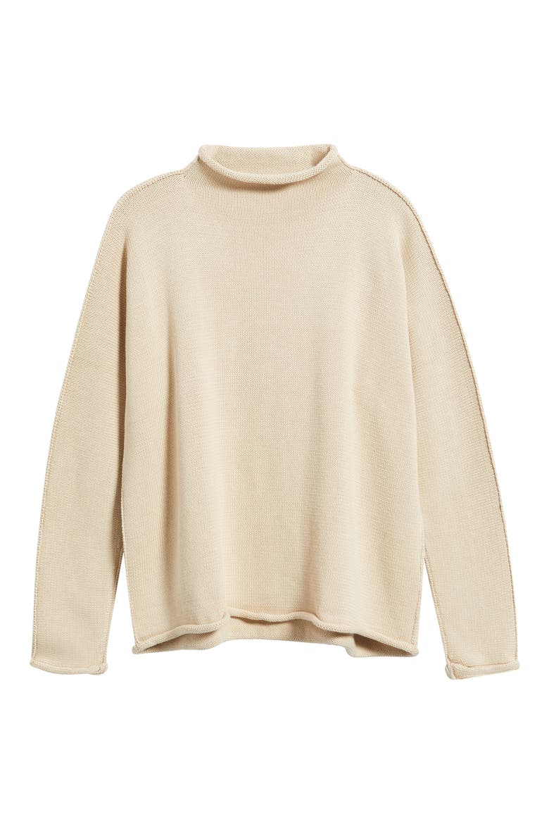 Monterey Funnel Neck Sweater, Alternate, color, SAND