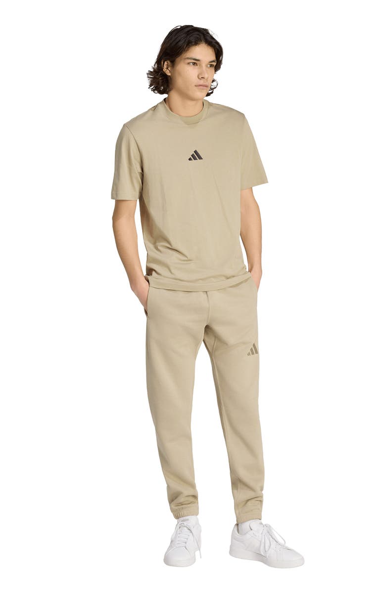 adidas ALL SZN Fleece Regular Tapered Pants, Alternate, color, Wonder Cargo