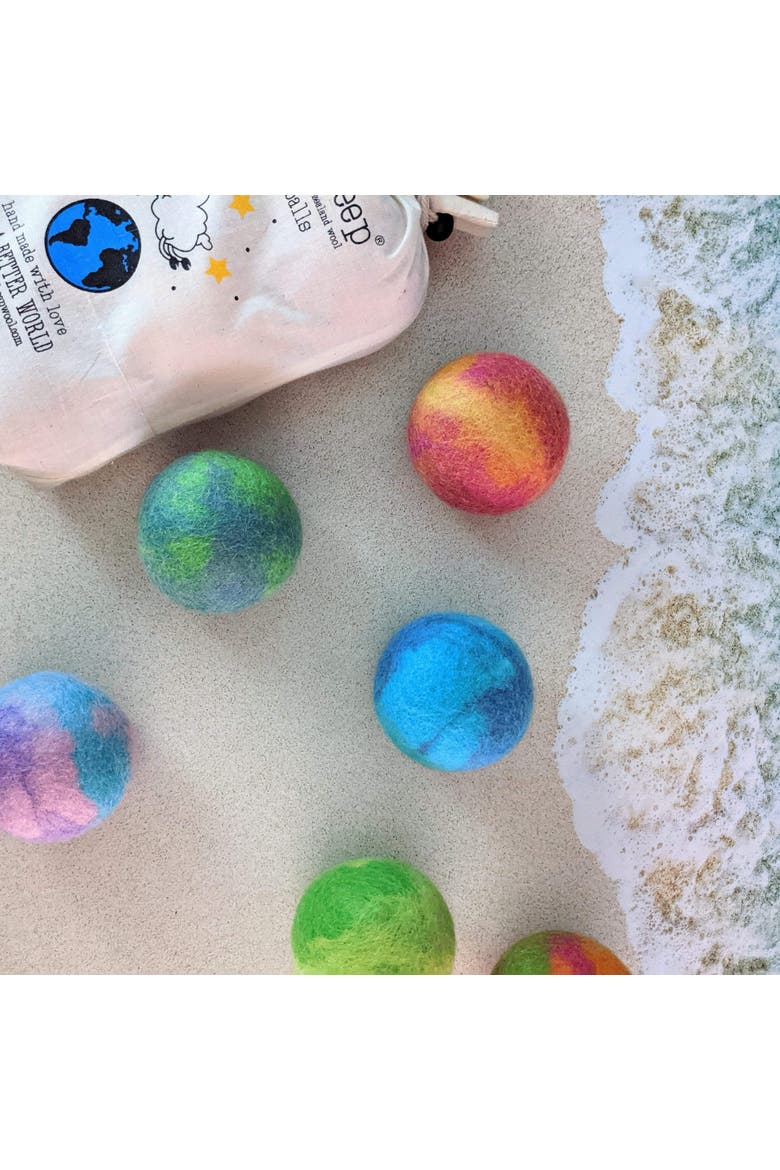 Wool Dryer Balls XL Set of 6, Alternate, color, Galaxy Tie Dye