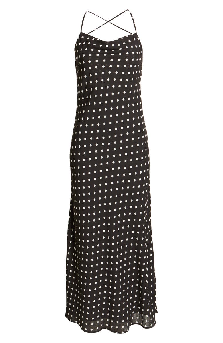 Bardot Dot Midi Dress, Alternate, color, 