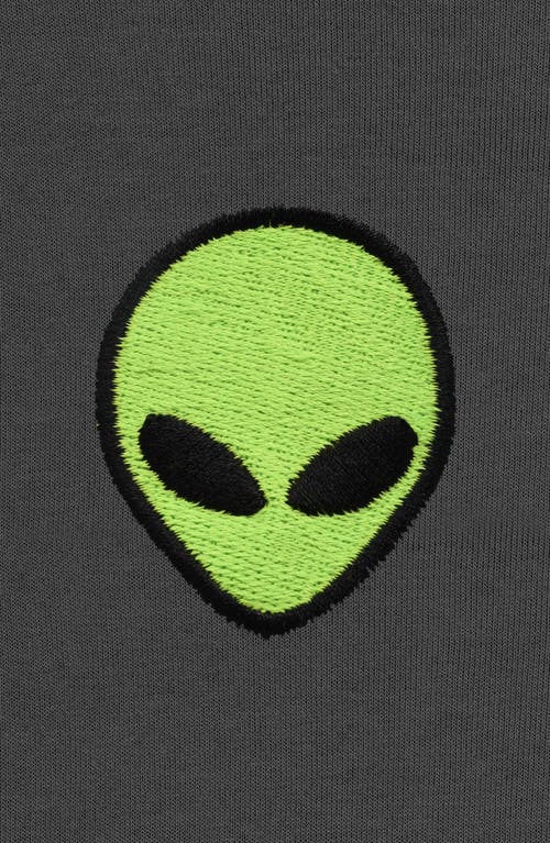 Dalix Alien Fleece Sweatshirt In Asphalt Gray