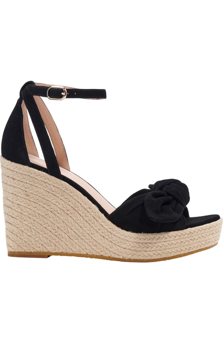 Kate Spade New York tianna espadrille wedge sandal, Alternate, color, Black