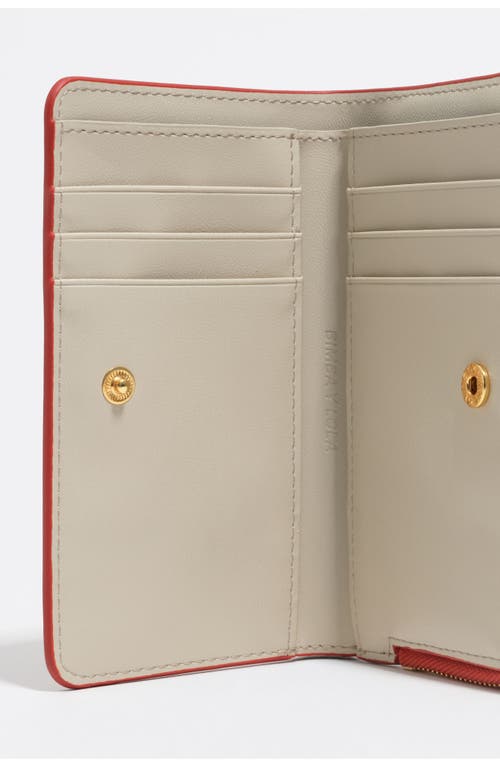 Bimba Y Lola Textured Leopard Print Compact Wallet In Multi