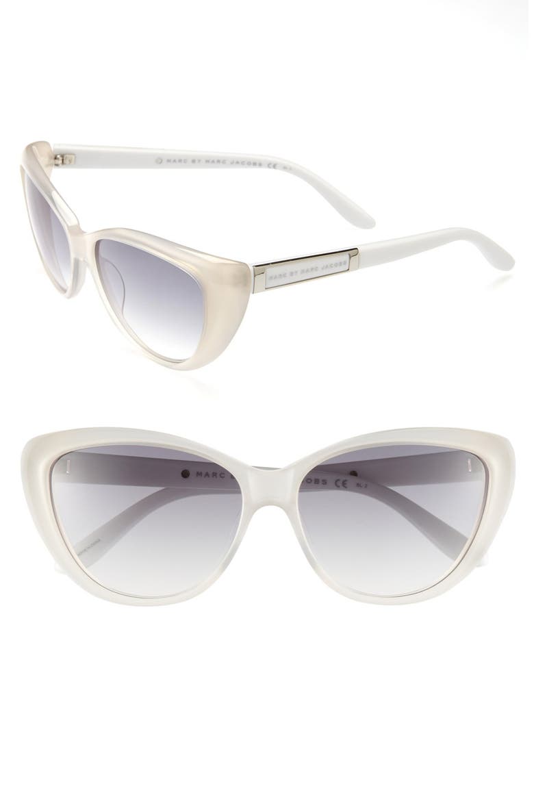 56mm Cat Eye Sunglasses, Main, color, OPAL