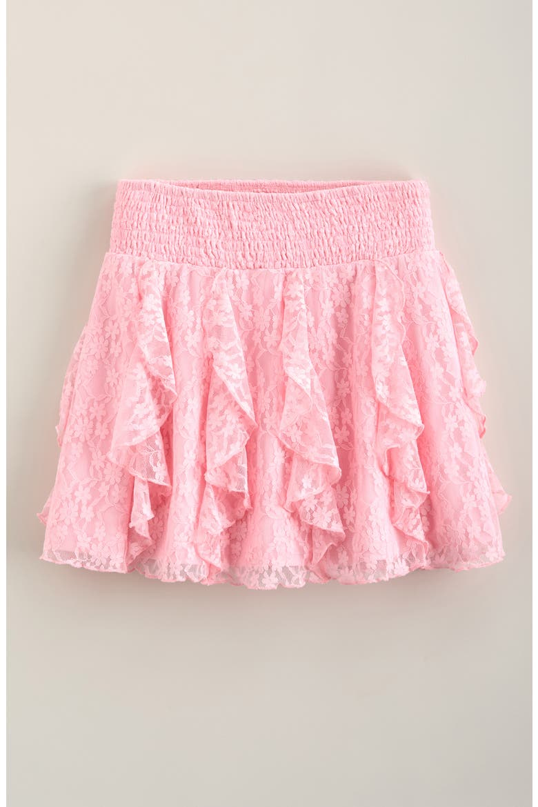 Kids' Tiered Lace Skort, Main, color, PINK ORCHID