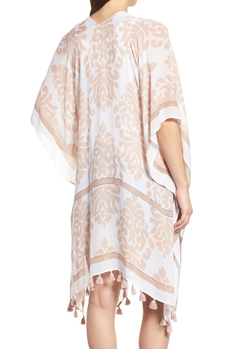 Print Tassel Duster, Alternate, color, BEIGE COMBO
