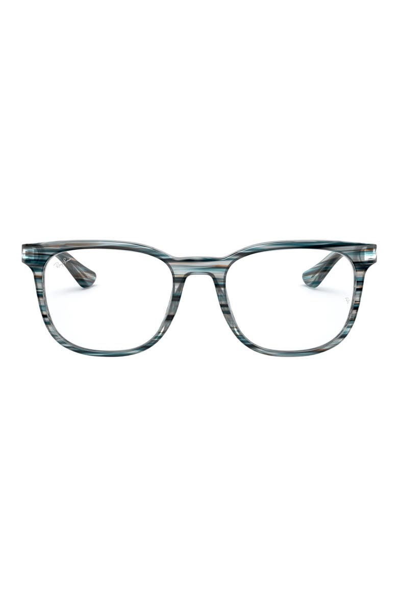 Unisex 50mm Square Optical Glasses, Main, color, BLUE GREY