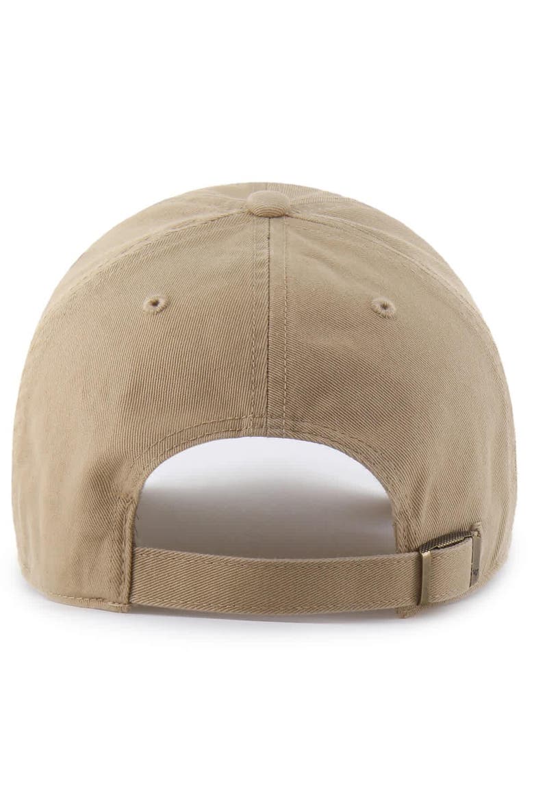 Men's '47  Khaki Tennessee Titans Primary Logo Clean Up Adjustable Hat, Alternate, color, Khaki