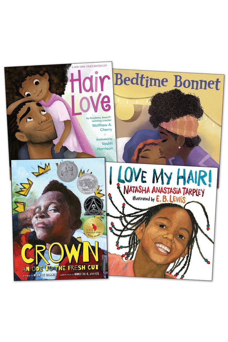 Love Is in the Hair Books - Set of 4, Main, color, Multicolor
