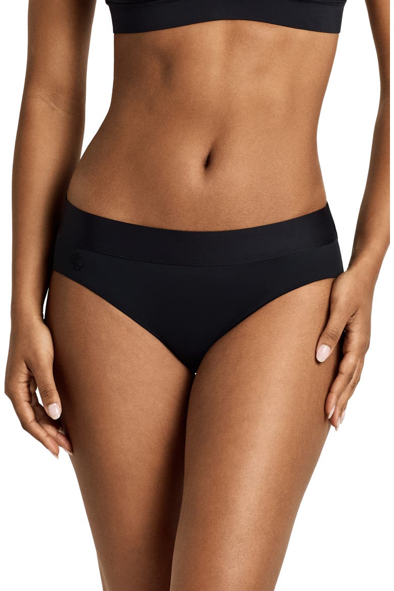 Classic Band Hipster Bikini Bottoms, Main, color, BLACK