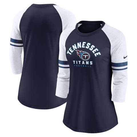 Women's Nike Navy Tennessee Titans 3/4-Sleeve Lightweight Raglan Fashion T-Shirt