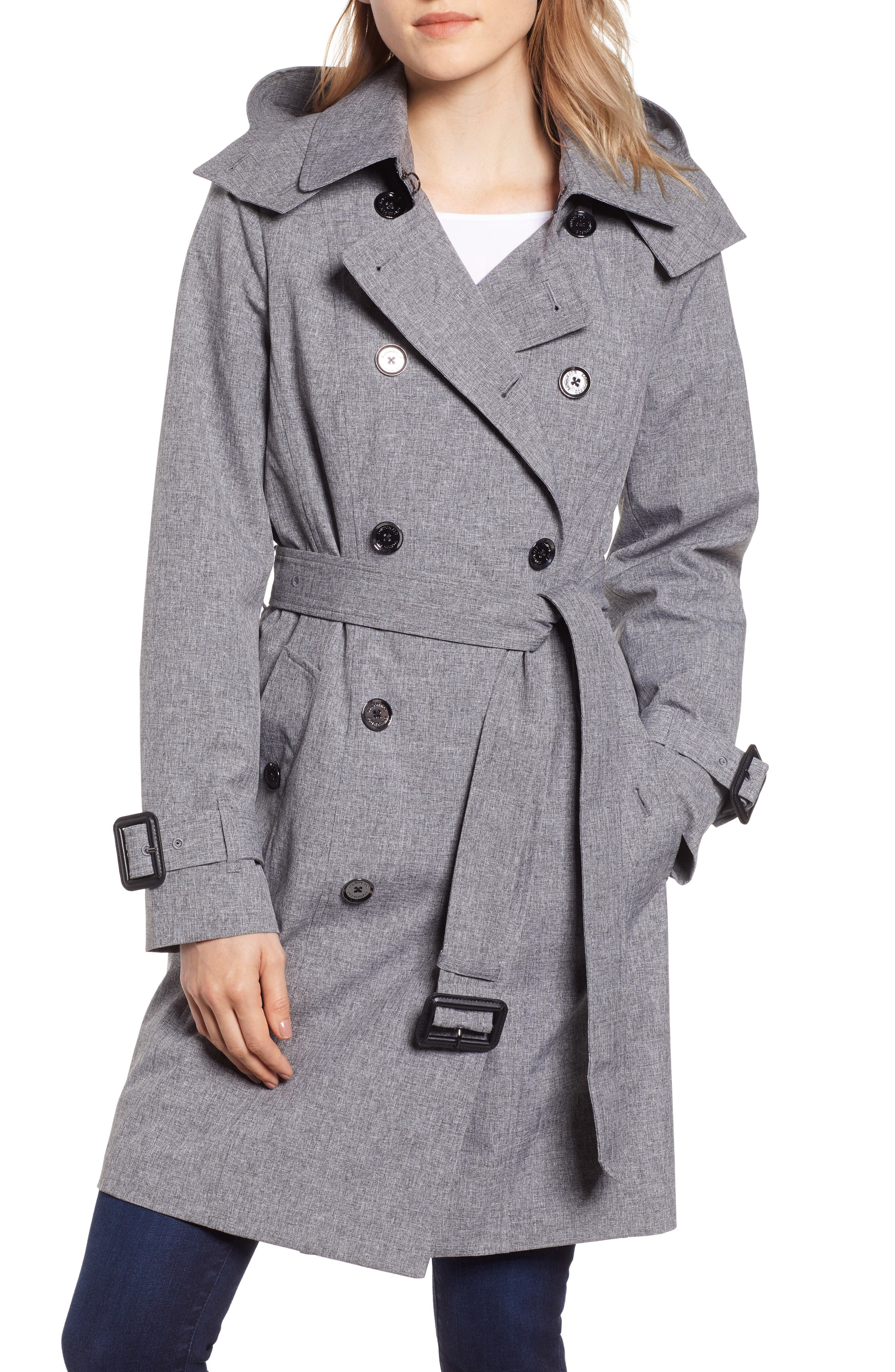 London Fog Double Breasted Trench Coat (Women) | Nordstromrack