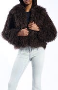AZALEA WANG Ruperta Faux Fur Jacket