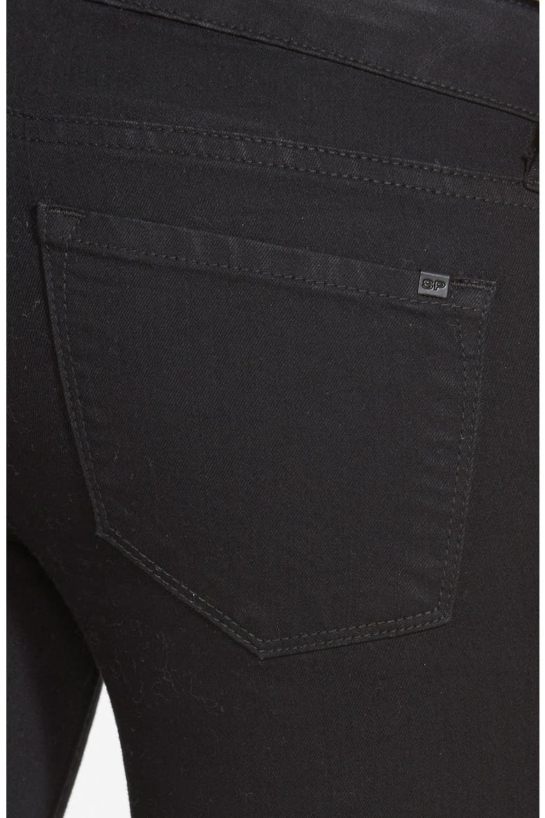 Ripped Knee Skinny Jeans, Alternate, color, BLACK