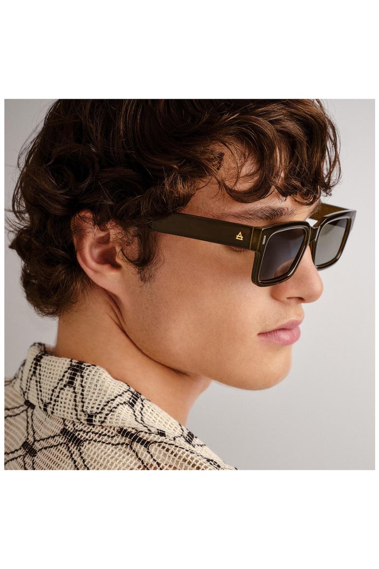 Castor 51mm D-Frame Sunglasses, Alternate, color, KHAKI / KHAKI MONO