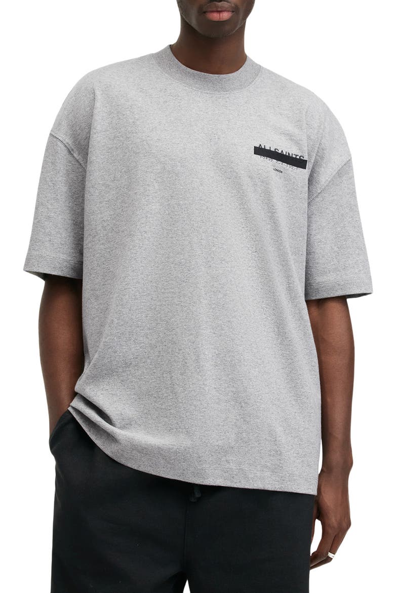 Redact Embroidered Graphic T-Shirt, Main, color, GREY MARL